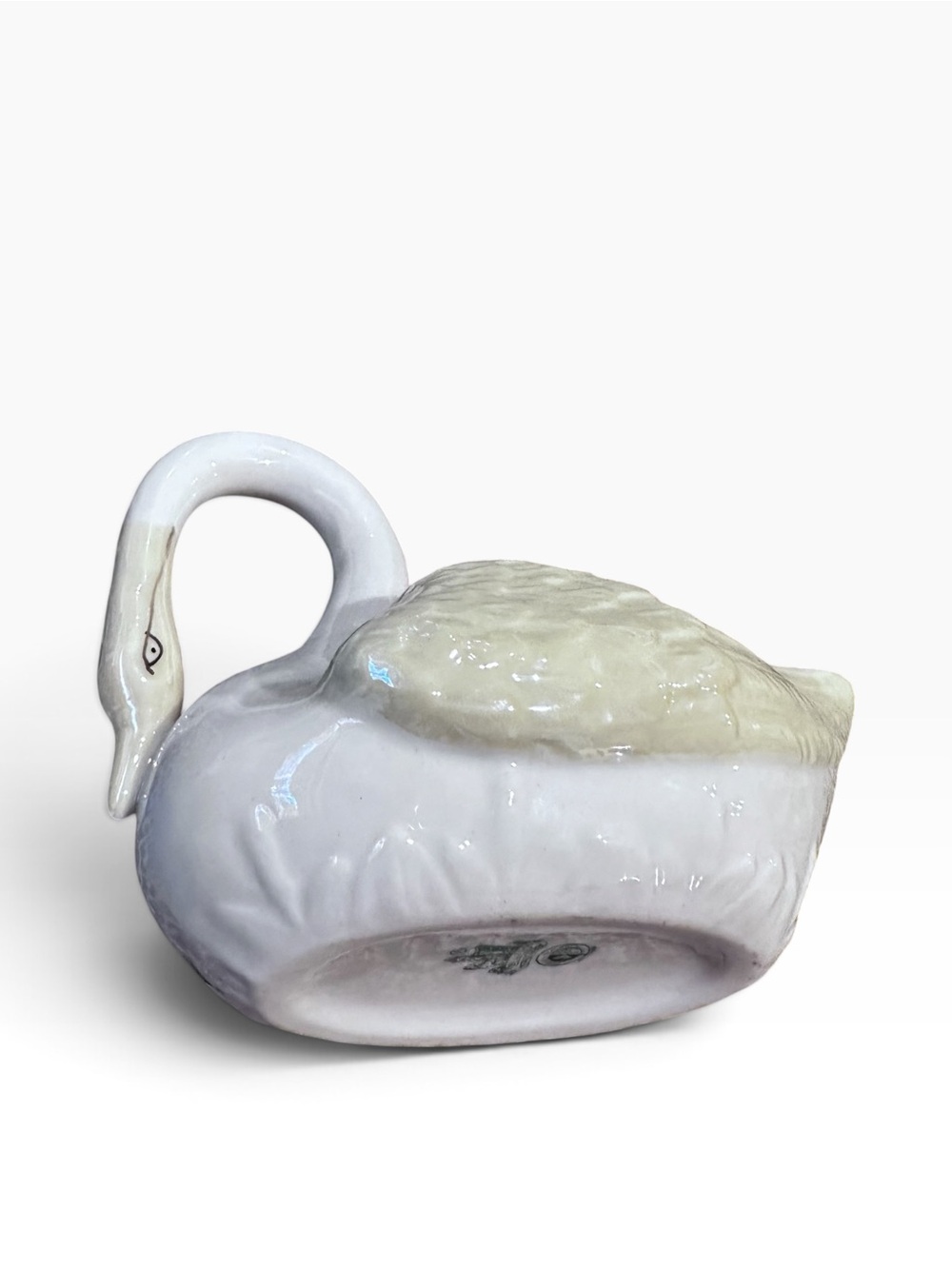 Belleek Ireland Pottery Swan Trinket Dish Vintage